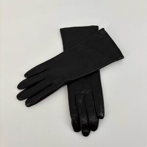 GRANDOE Size 7 | Black Leather Gloves with Cashmere Lining